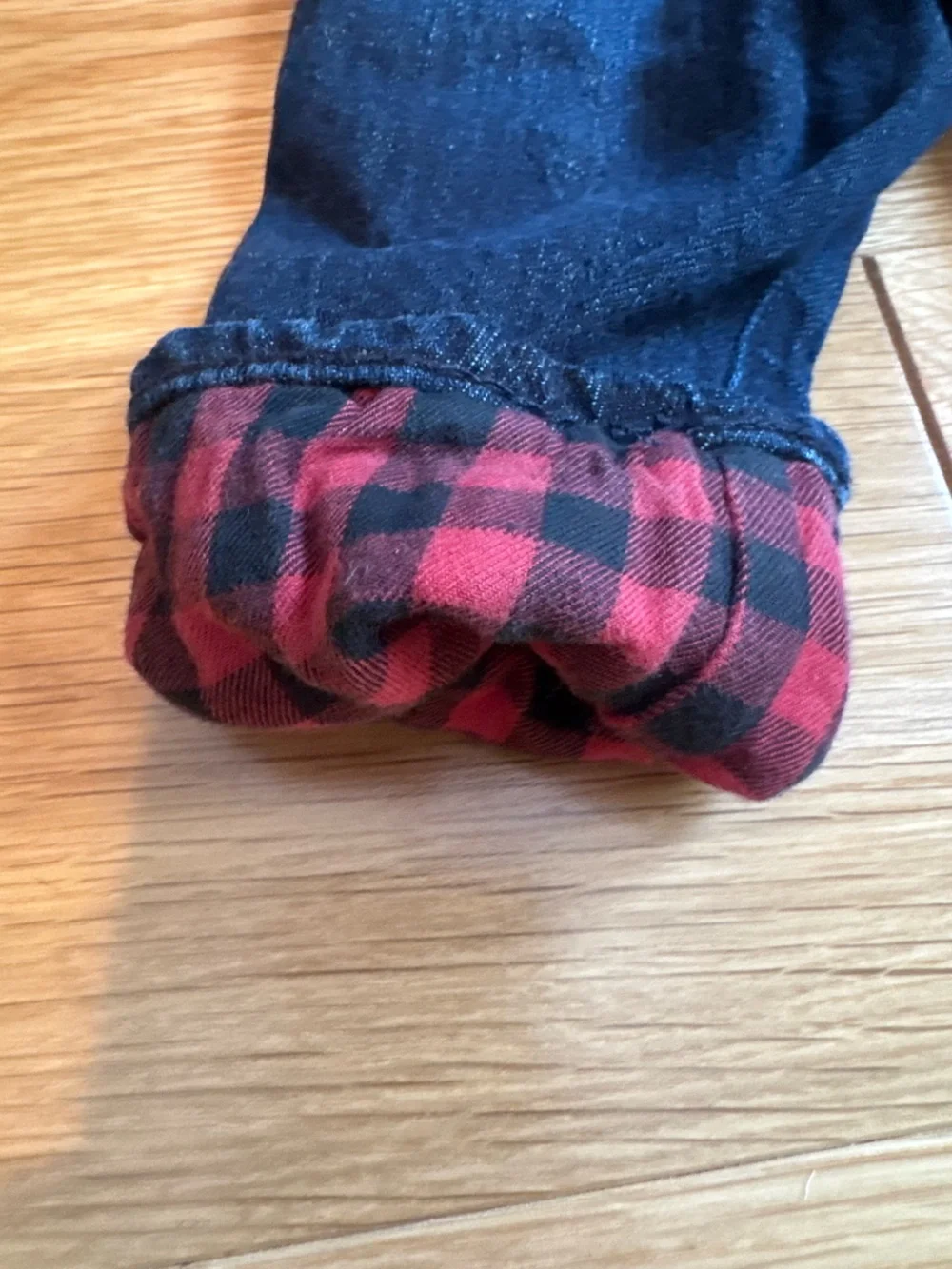Baby GAP Buffalo Plaid Lined Denim Jeans